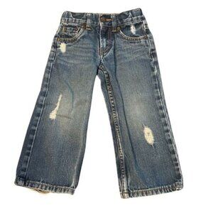 Levis’s 549 Relaxed Fit Boys Denim Jeans Distressed Size 2